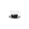 KINTO CAST coffee cup & saucer stainless steel, 220 ml